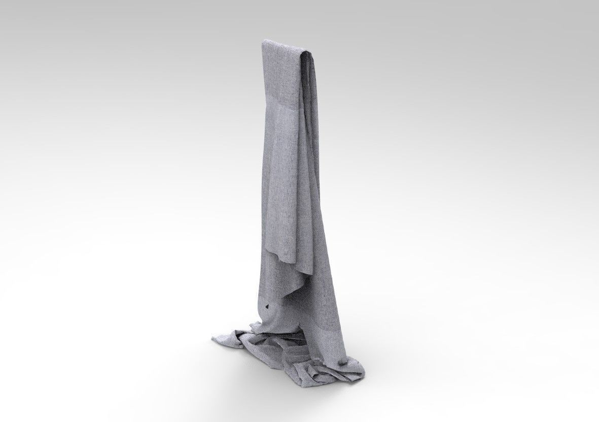 Cloth 1 scarf Low-poly 3D model_11