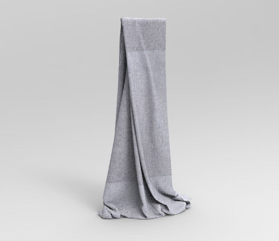 Cloth 1 scarf Low-poly 3D model_2