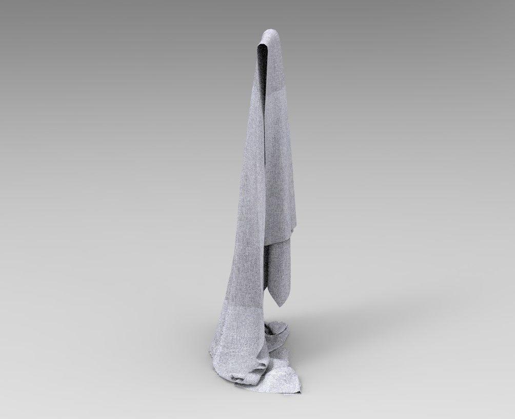 Cloth 1 scarf Low-poly 3D model_6