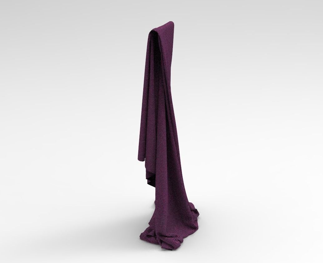 Cloth 4 scarf Low-poly 3D model_8