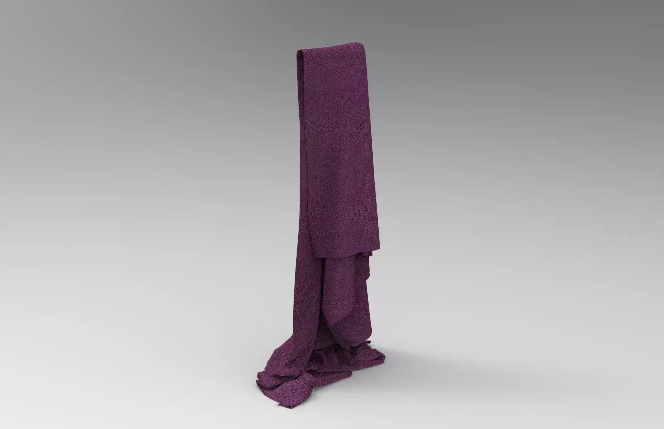 Cloth 4 scarf Low-poly 3D model_0