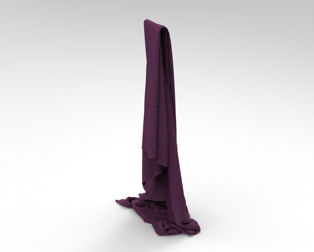 Cloth 4 scarf Low-poly 3D model_7