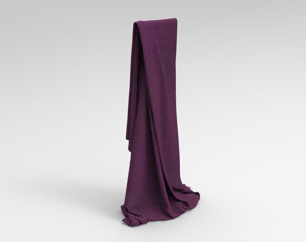 Cloth 4 scarf Low-poly 3D model_9