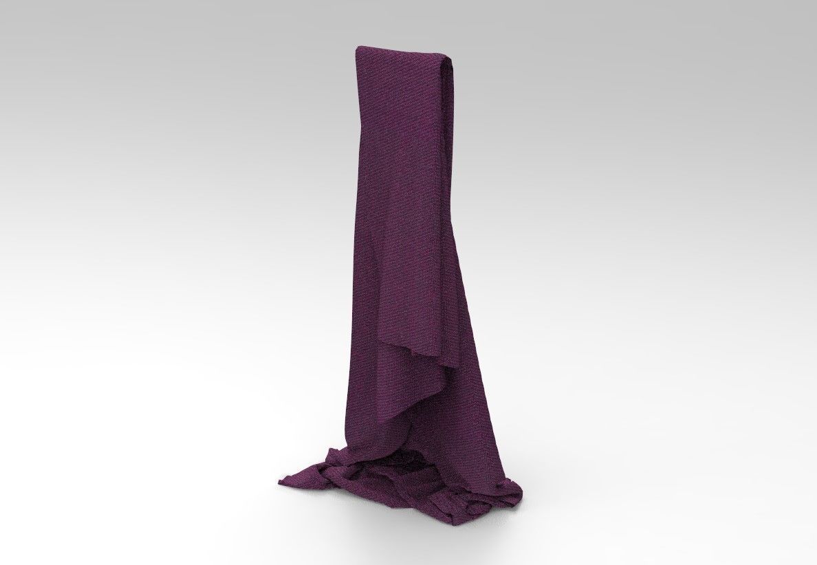 Cloth 4 scarf Low-poly 3D model_6
