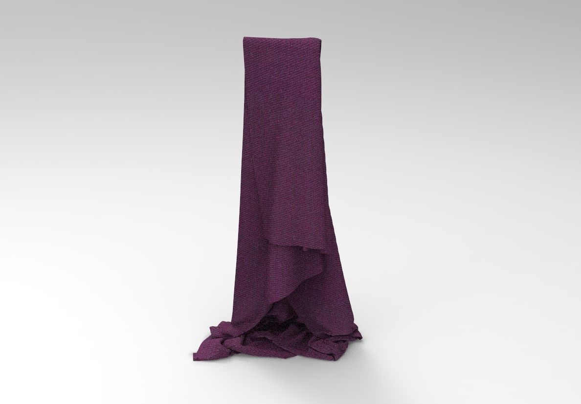 Cloth 4 scarf Low-poly 3D model_5