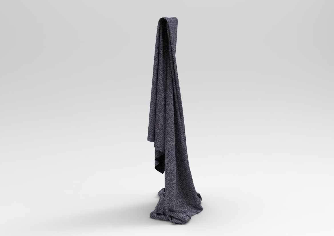Cloth 5 shawl Low-poly 3D model_9