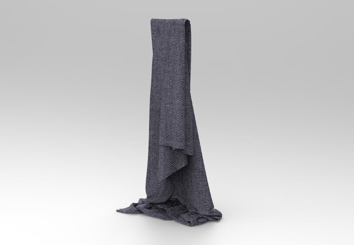 Cloth 5 shawl Low-poly 3D model_7