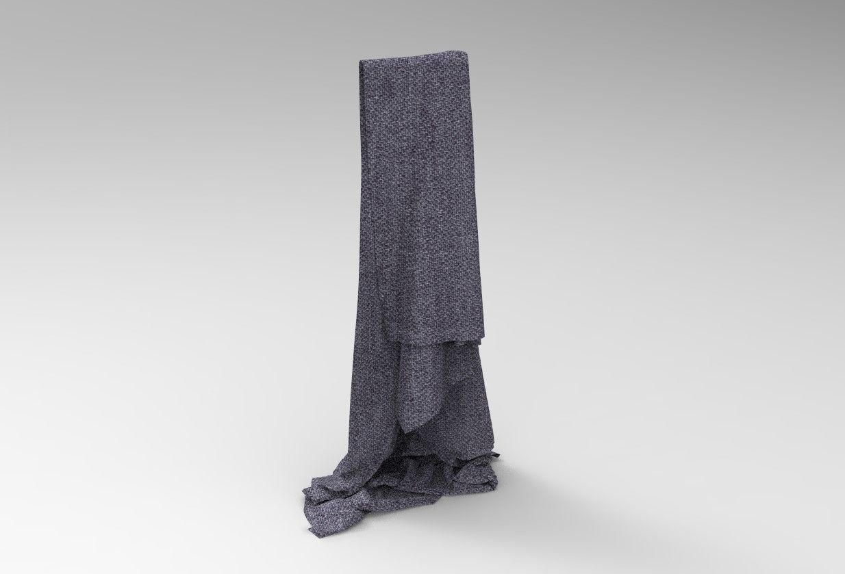 Cloth 5 shawl Low-poly 3D model_4