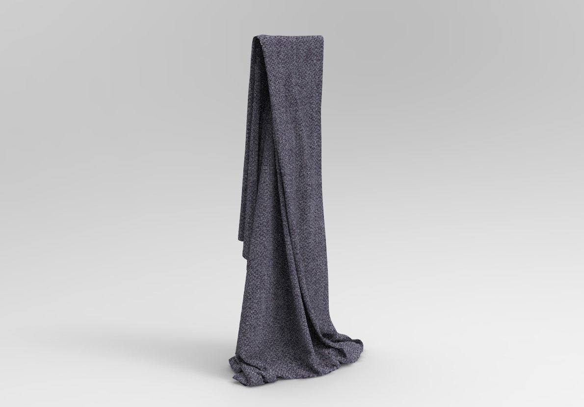Cloth 5 shawl Low-poly 3D model_10