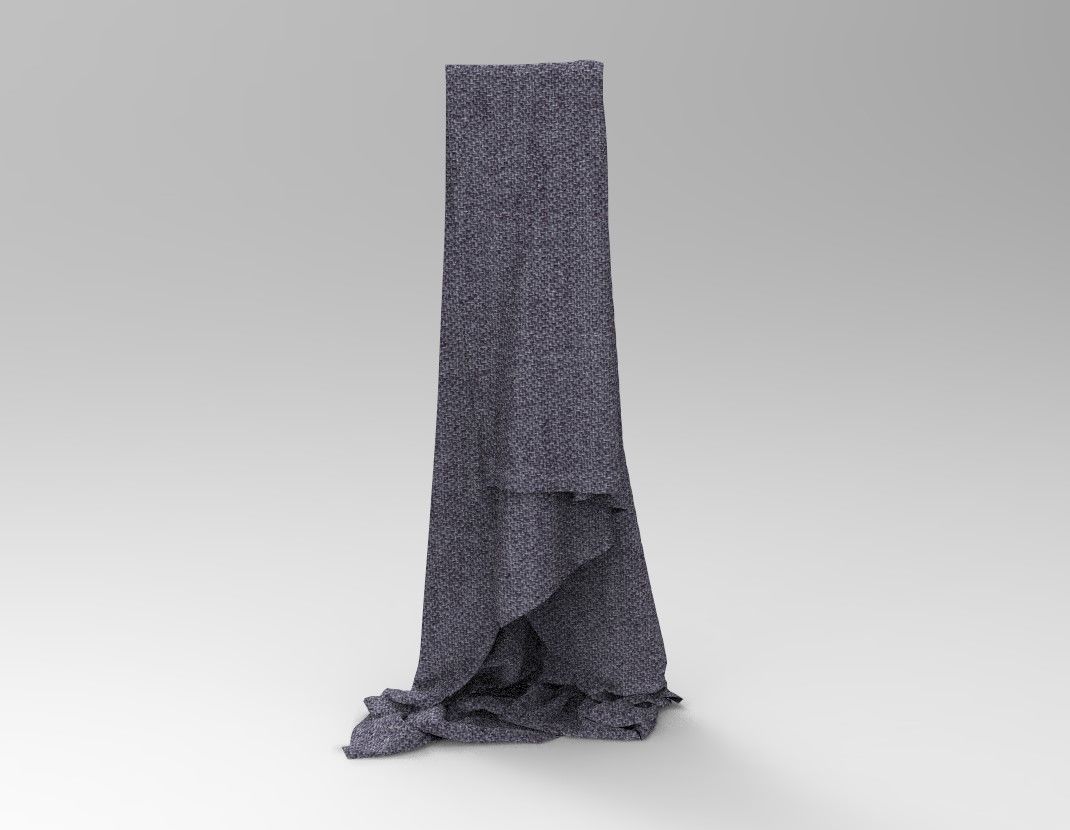 Cloth 5 shawl Low-poly 3D model_5