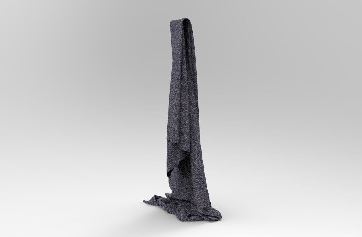 Cloth 5 shawl Low-poly 3D model_8