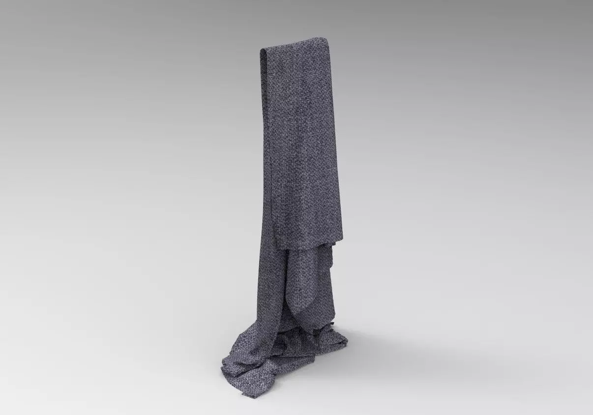 Cloth 5 shawl Low-poly 3D model_0