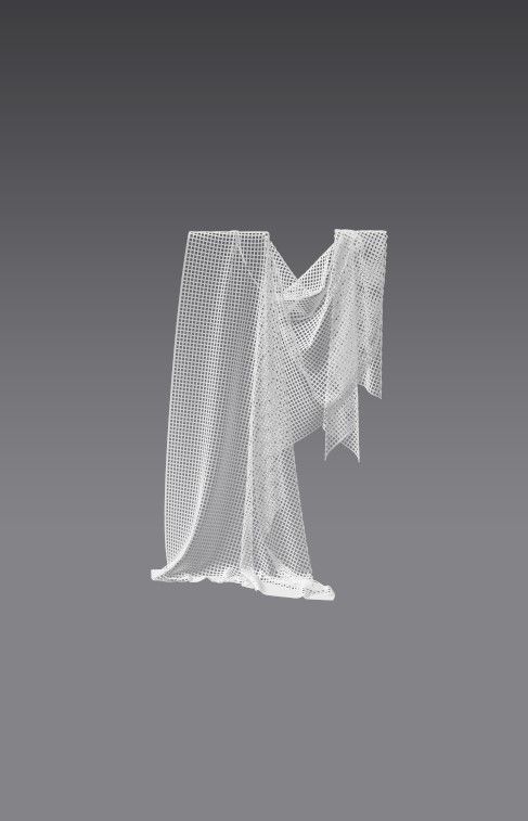 Cloth 7 scarf Low-poly 3D model_1
