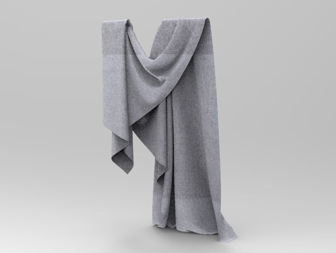 Cloth 7 scarf Low-poly 3D model_7