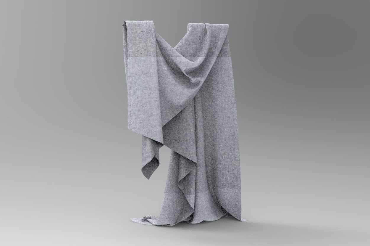 Cloth 7 scarf Low-poly 3D model_3