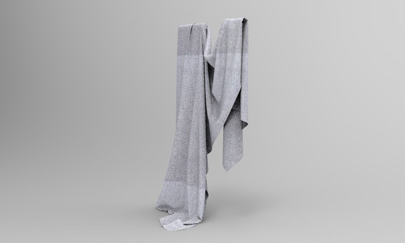 Cloth 7 scarf Low-poly 3D model_5