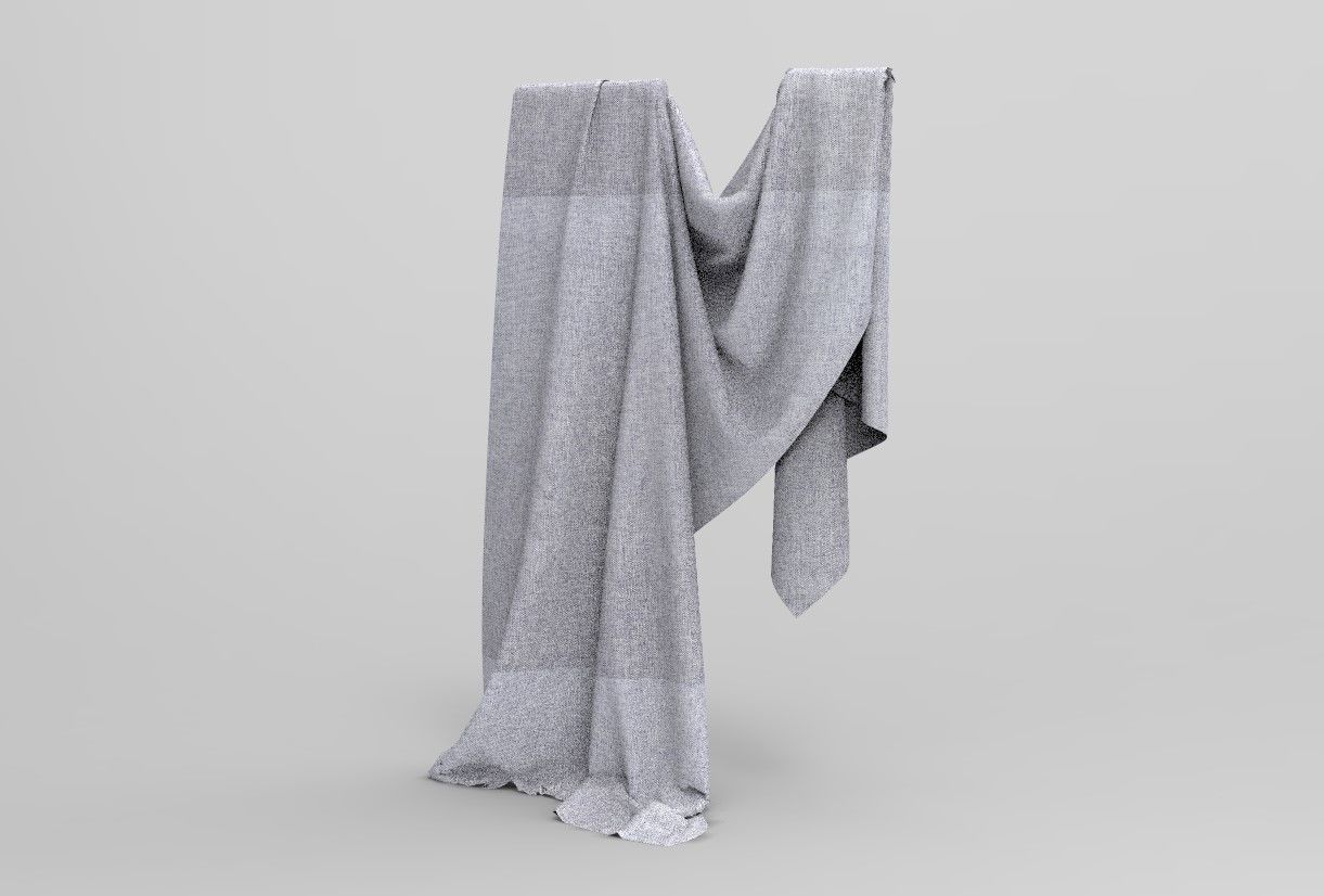 Cloth 7 scarf Low-poly 3D model_2
