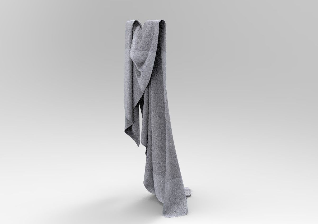 Cloth 7 scarf Low-poly 3D model_8