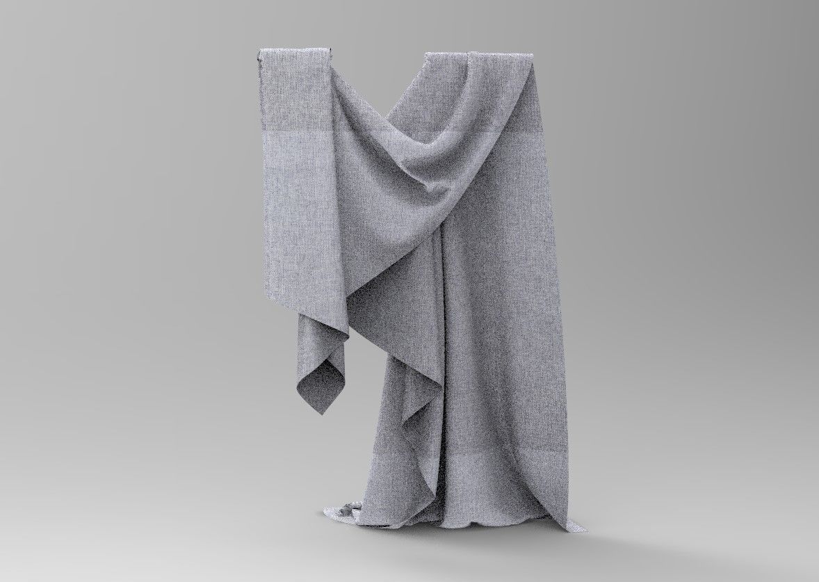 Cloth 7 scarf Low-poly 3D model_4