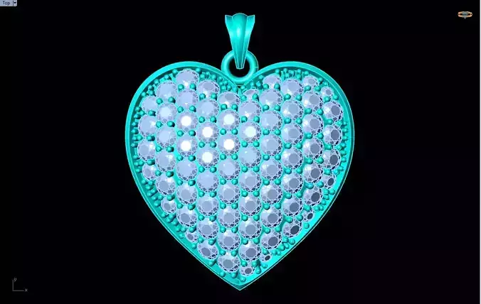 Heart pendant - Diamond pendant