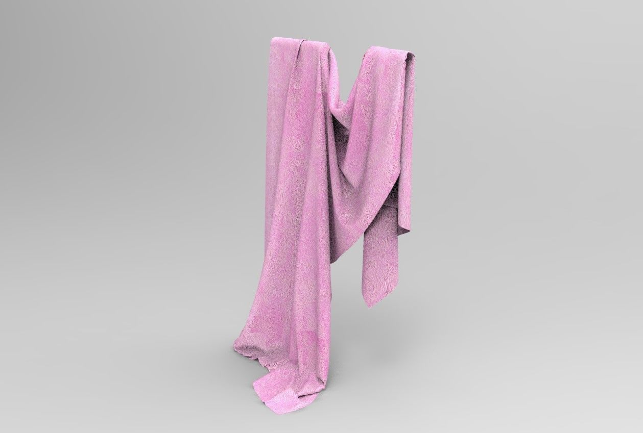 Cloth 9 towel Low-poly 3D model_11