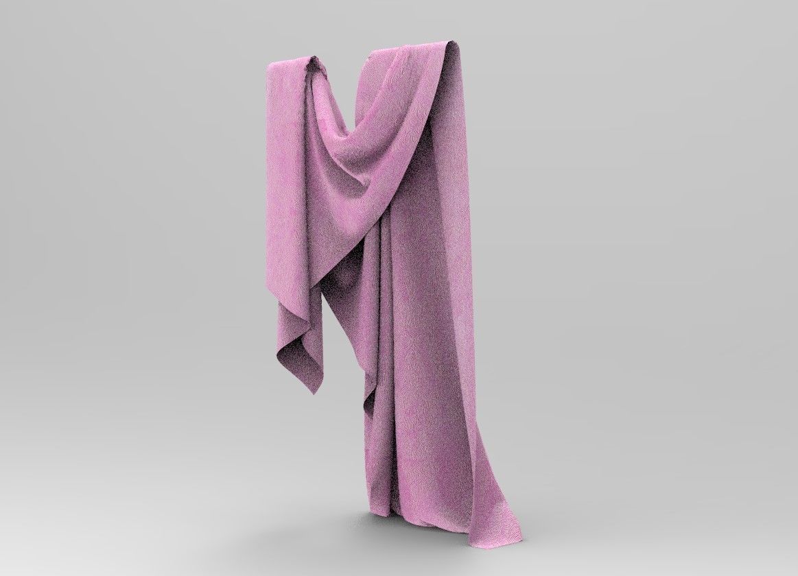 Cloth 9 towel Low-poly 3D model_6
