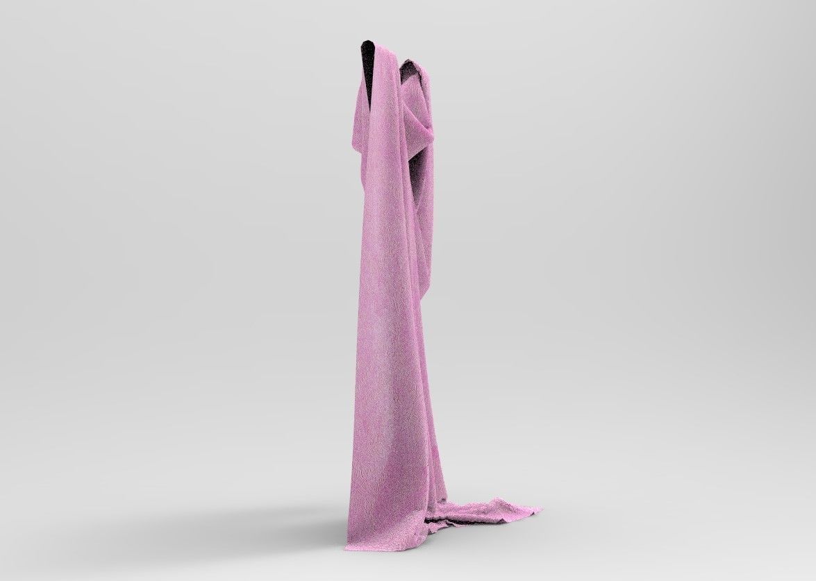 Cloth 9 towel Low-poly 3D model_8