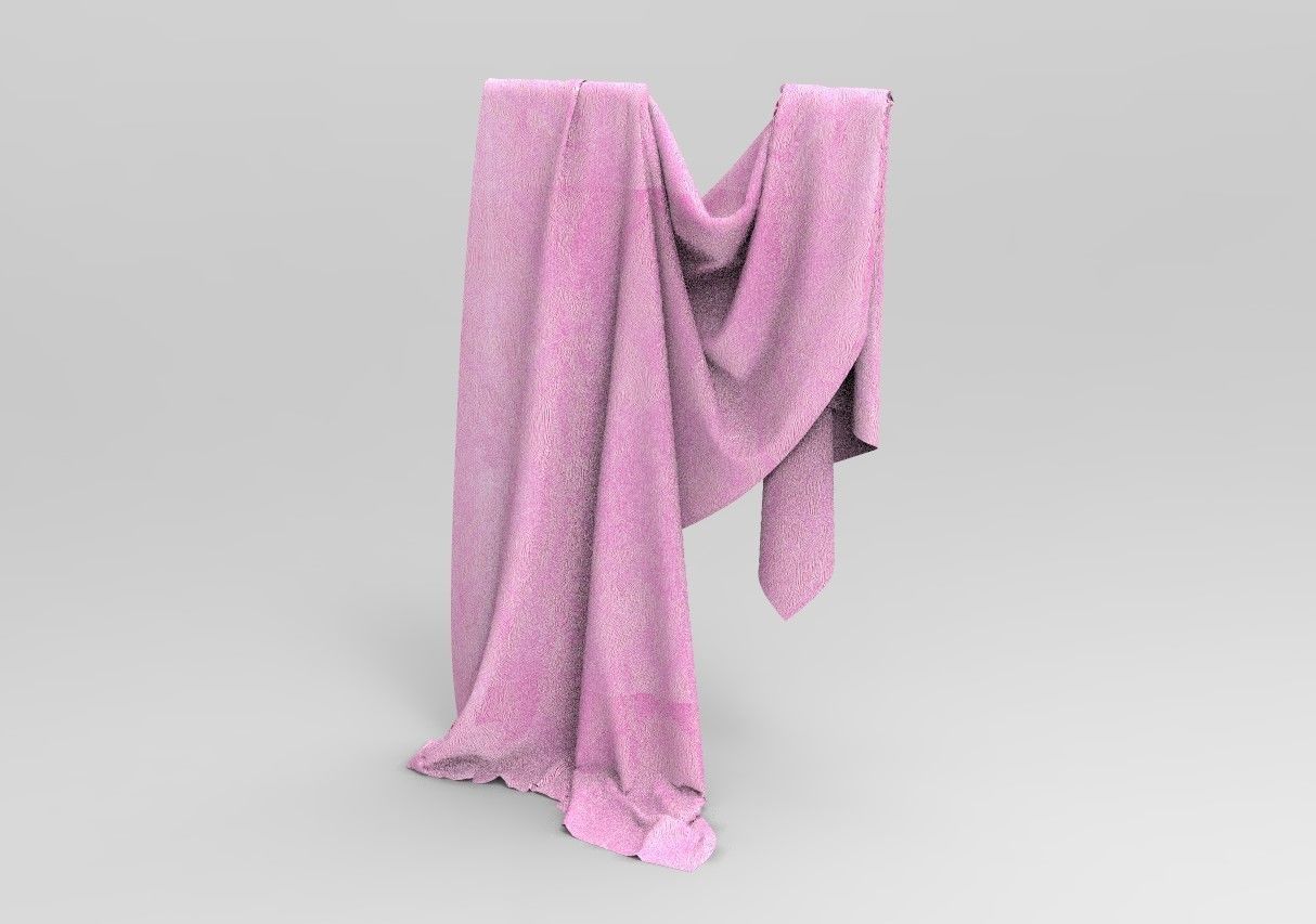 Cloth 9 towel Low-poly 3D model_10