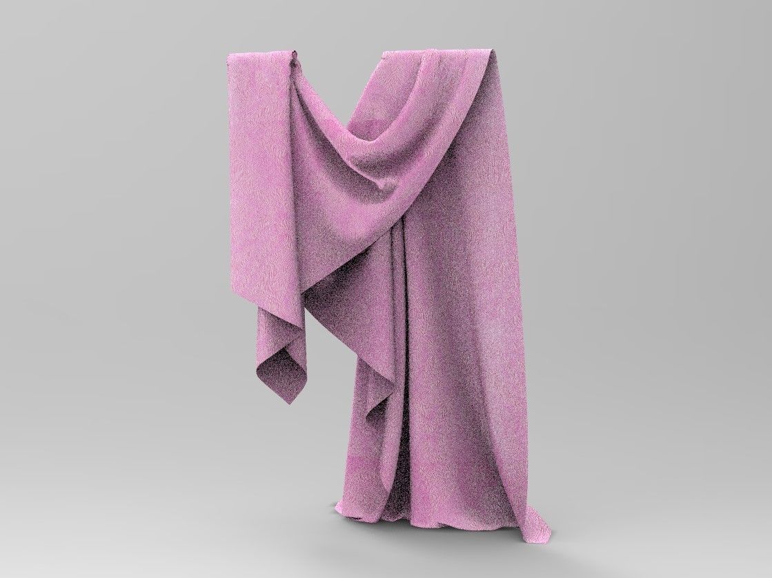 Cloth 9 towel Low-poly 3D model_5