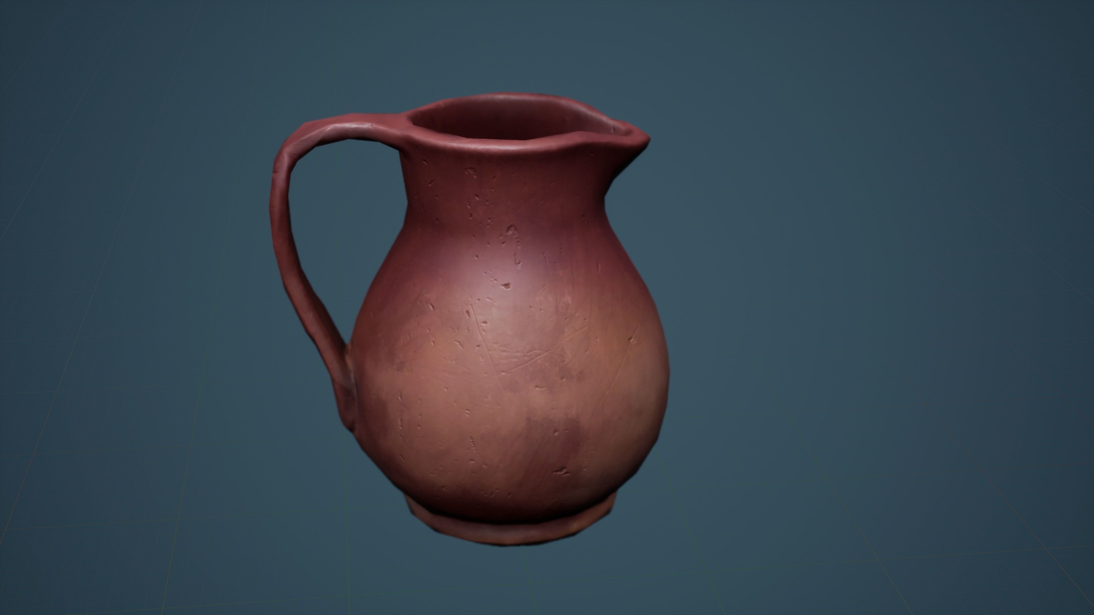 Clay water pitcher free VR / AR / low-poly 3D model | CGTrader
