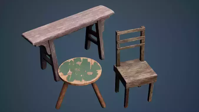 Chair stool set