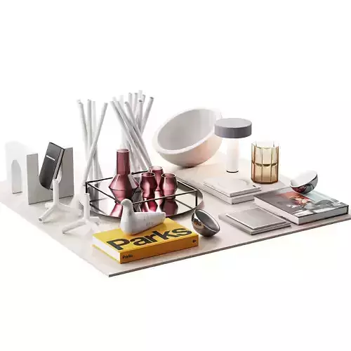 Living Decor Set Accessories For The Coffee Table vitra bird 01 3D model