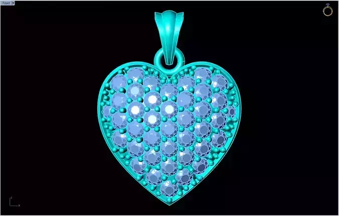 Heart pendant - Diamond pendant 3D print model