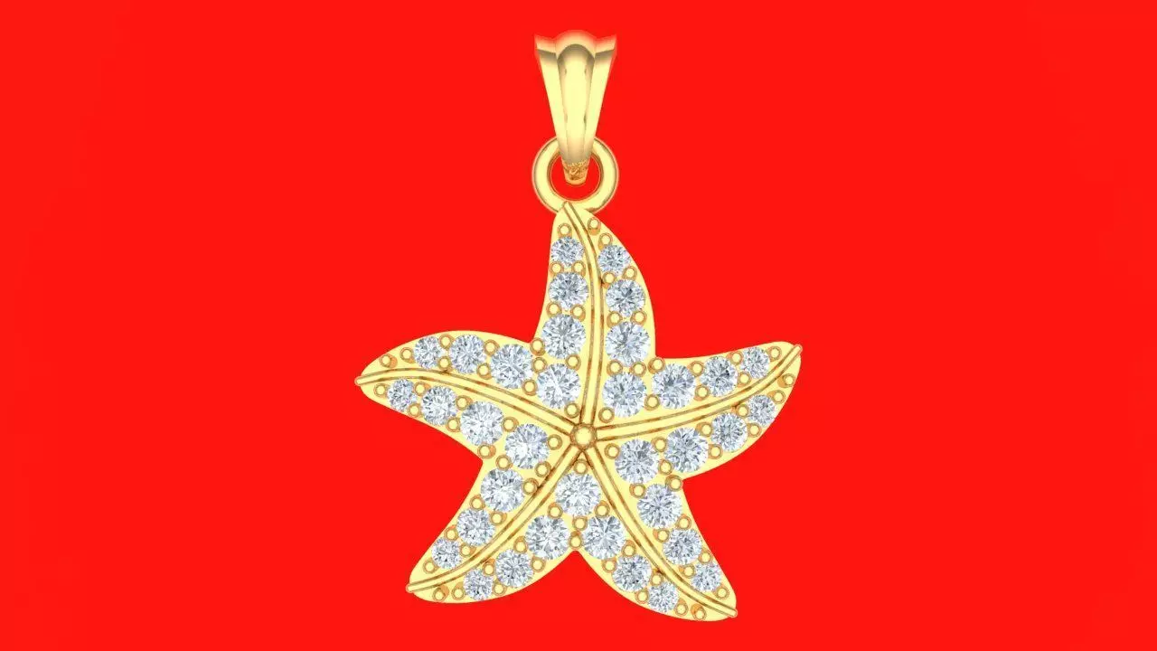 Star pendant - Diamond pendant 3D print model