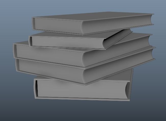 Pile Of Books Free low-poly 3D model_3