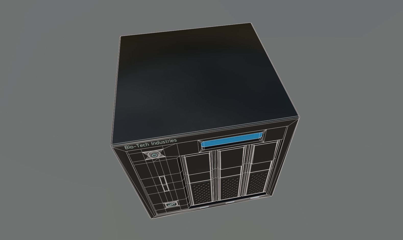 Server Rack Low-poly 3D model_6