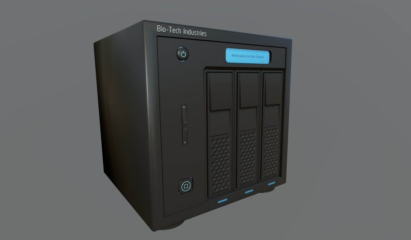 Server Rack Low-poly 3D model_7