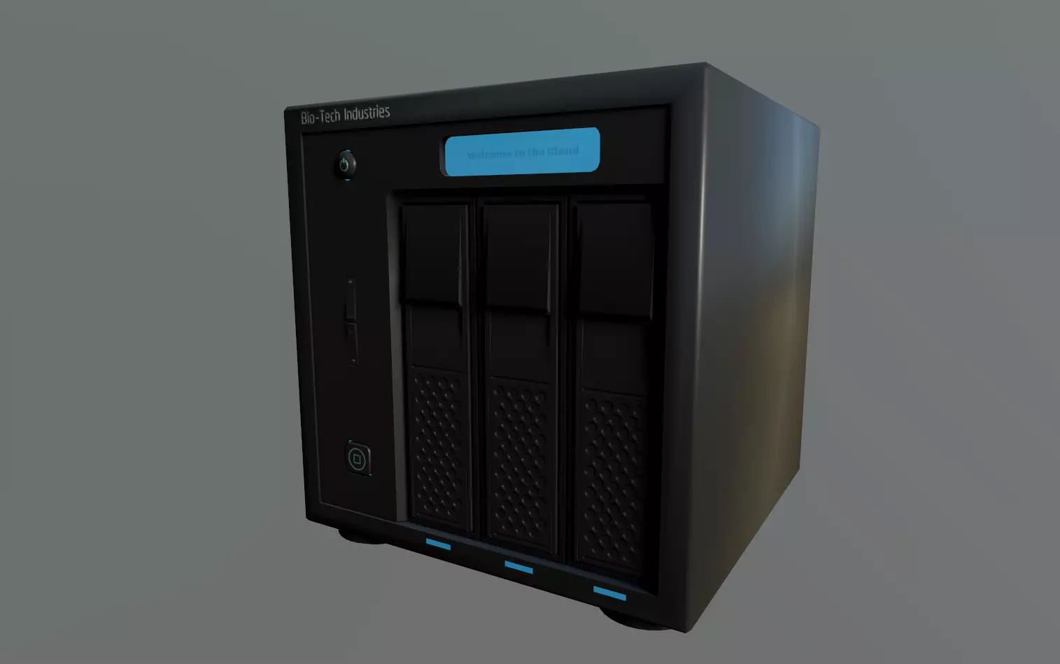 Server Rack Low-poly 3D model_0