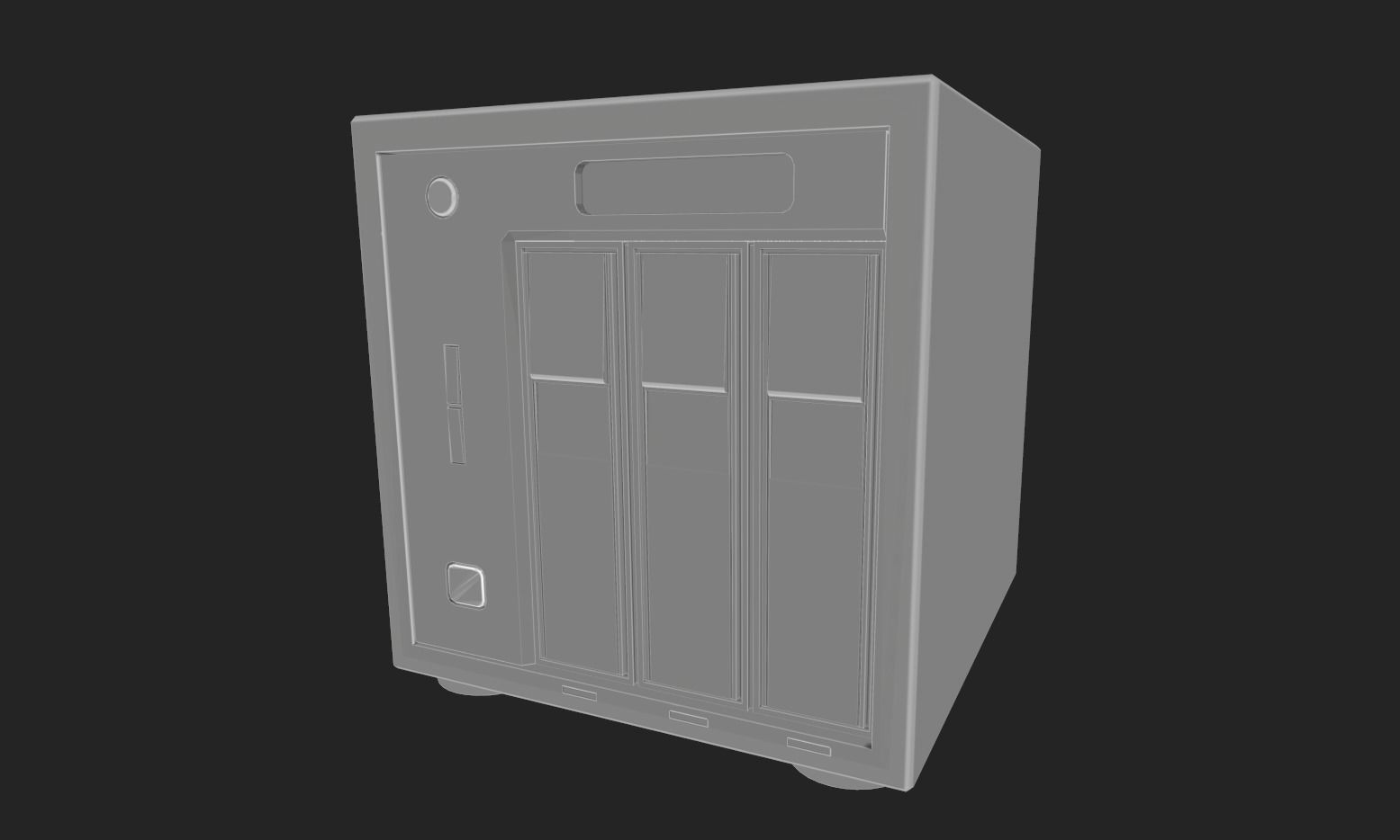 Server Rack Low-poly 3D model_10