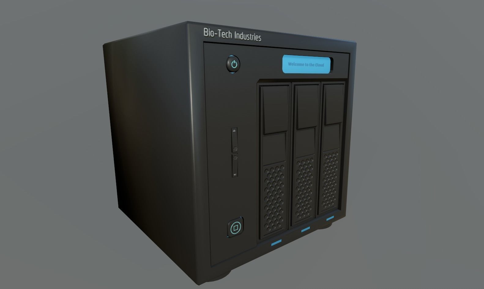 Server Rack Low-poly 3D model_3
