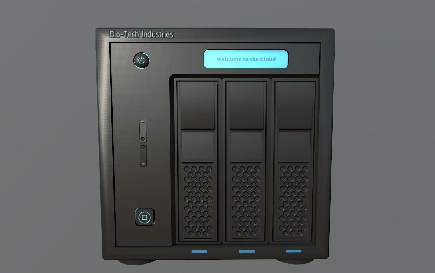 Server Rack Low-poly 3D model_1