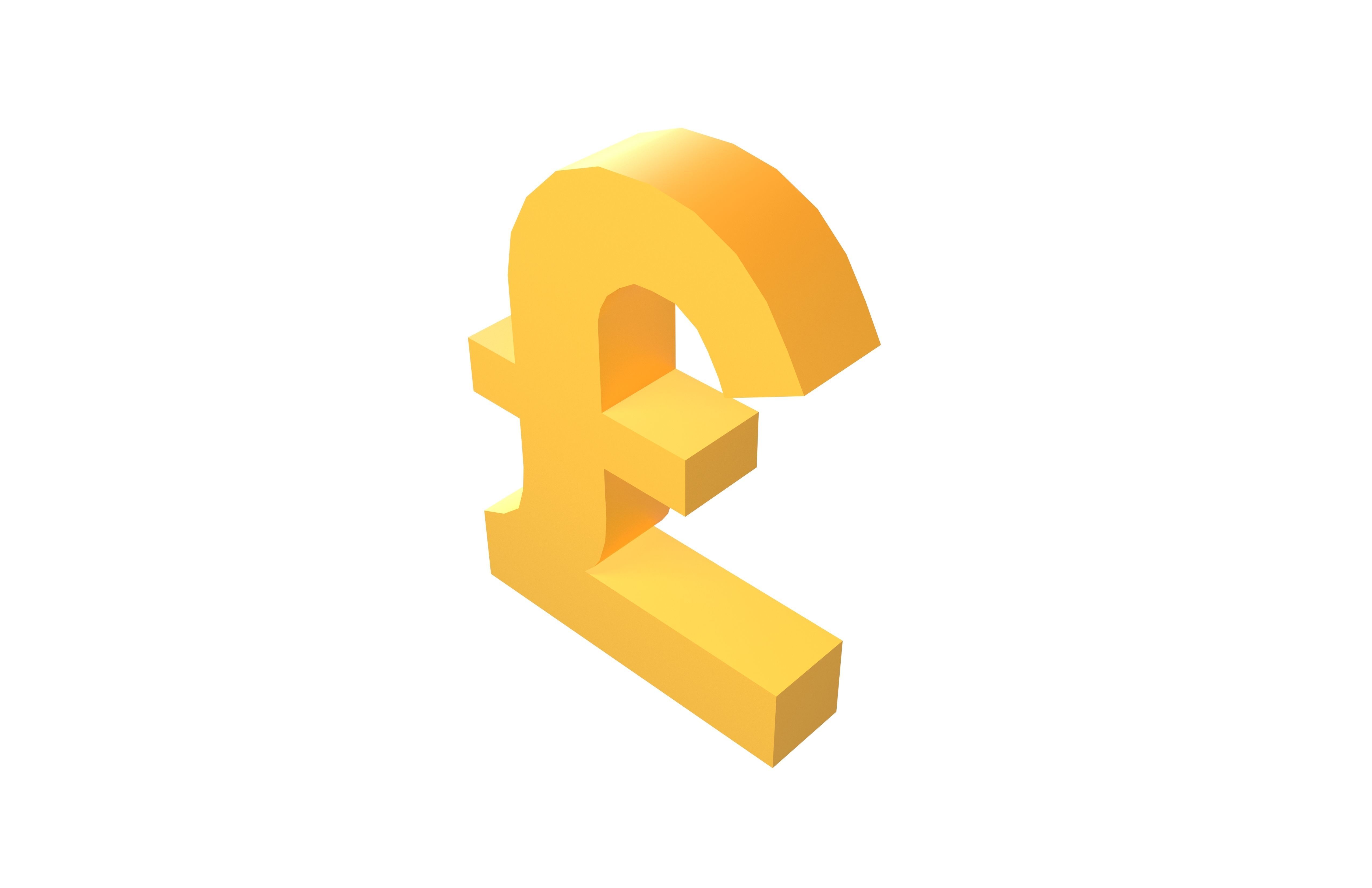 Pound Symbol v1 001 Low-poly 3D model_1