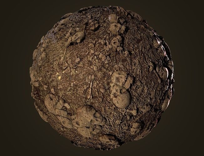 Skull Ground Material Texture