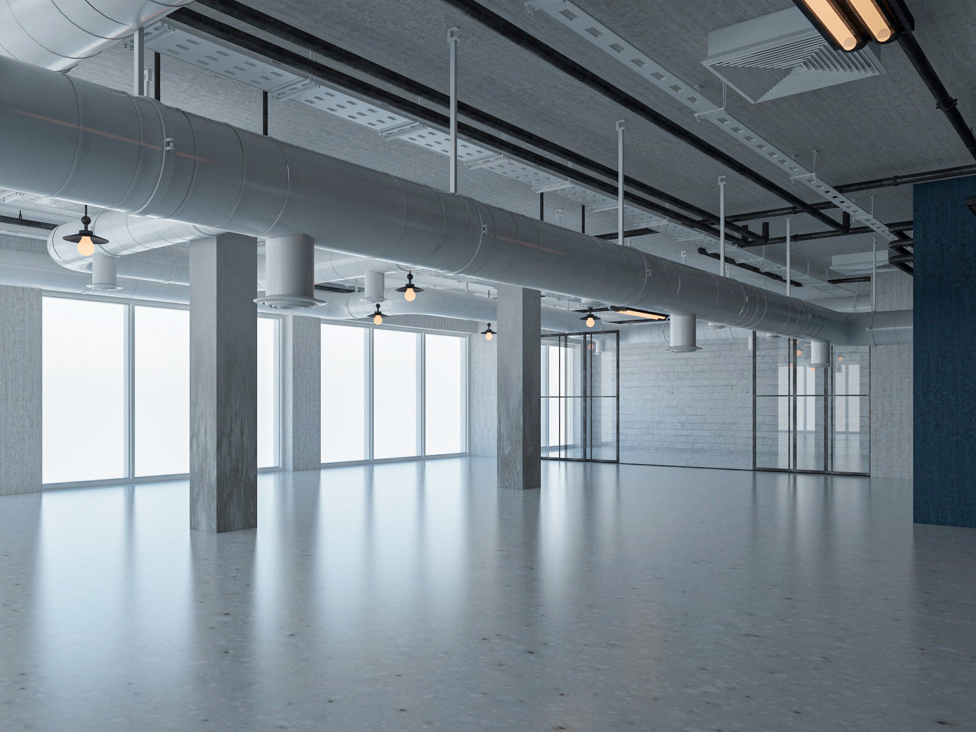 Loft Office interior 5 3D model_2