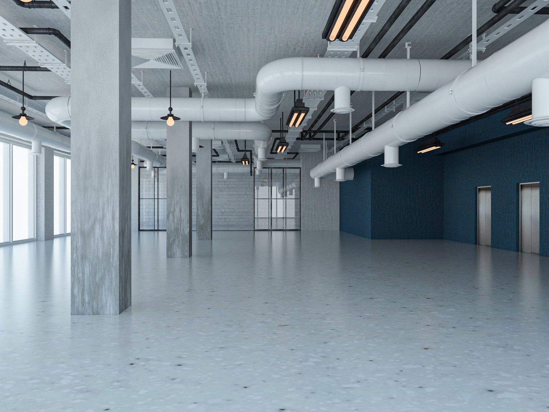 Loft Office interior 5 3D model_6