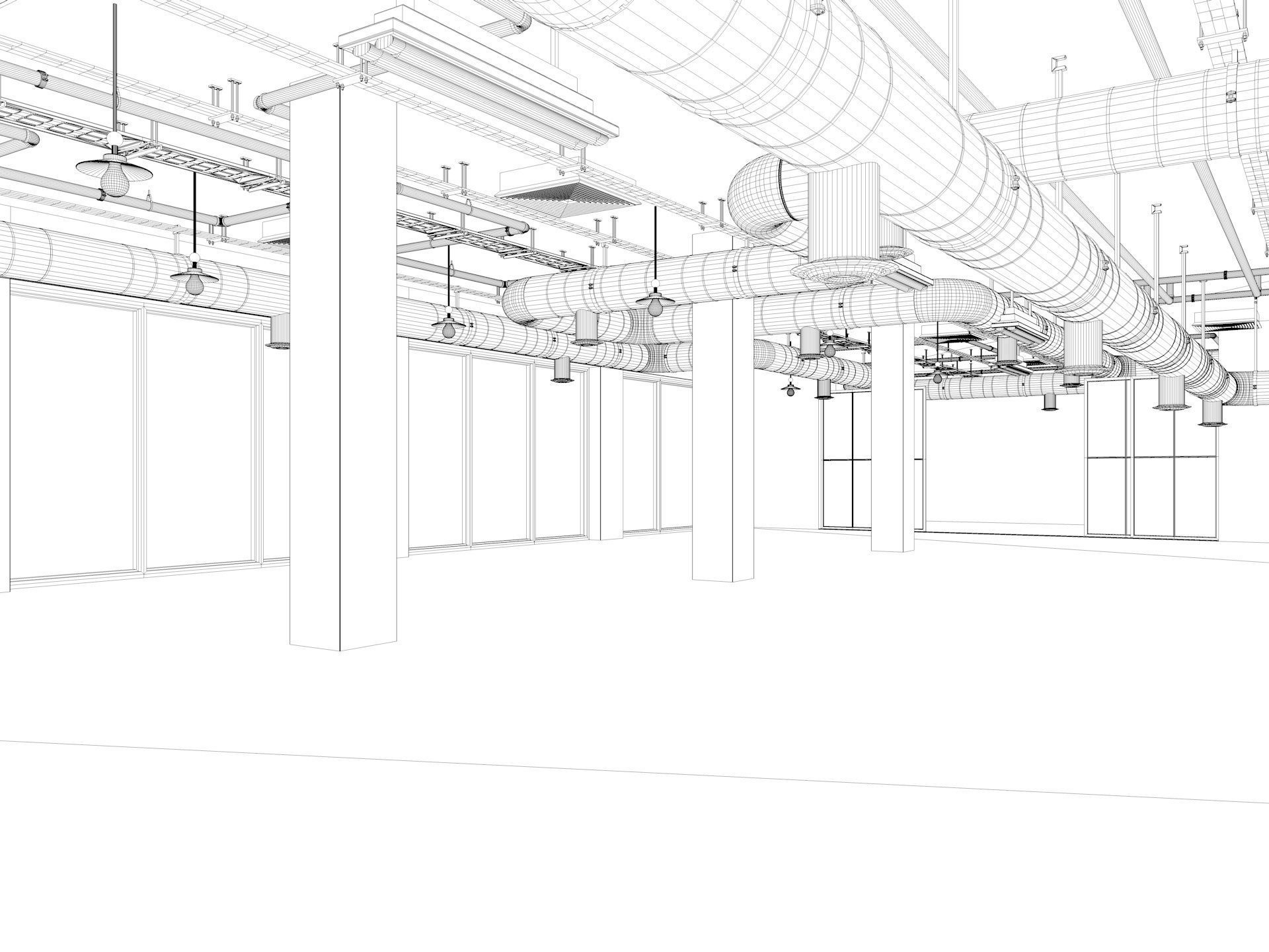 Loft Office interior 5 3D model_12