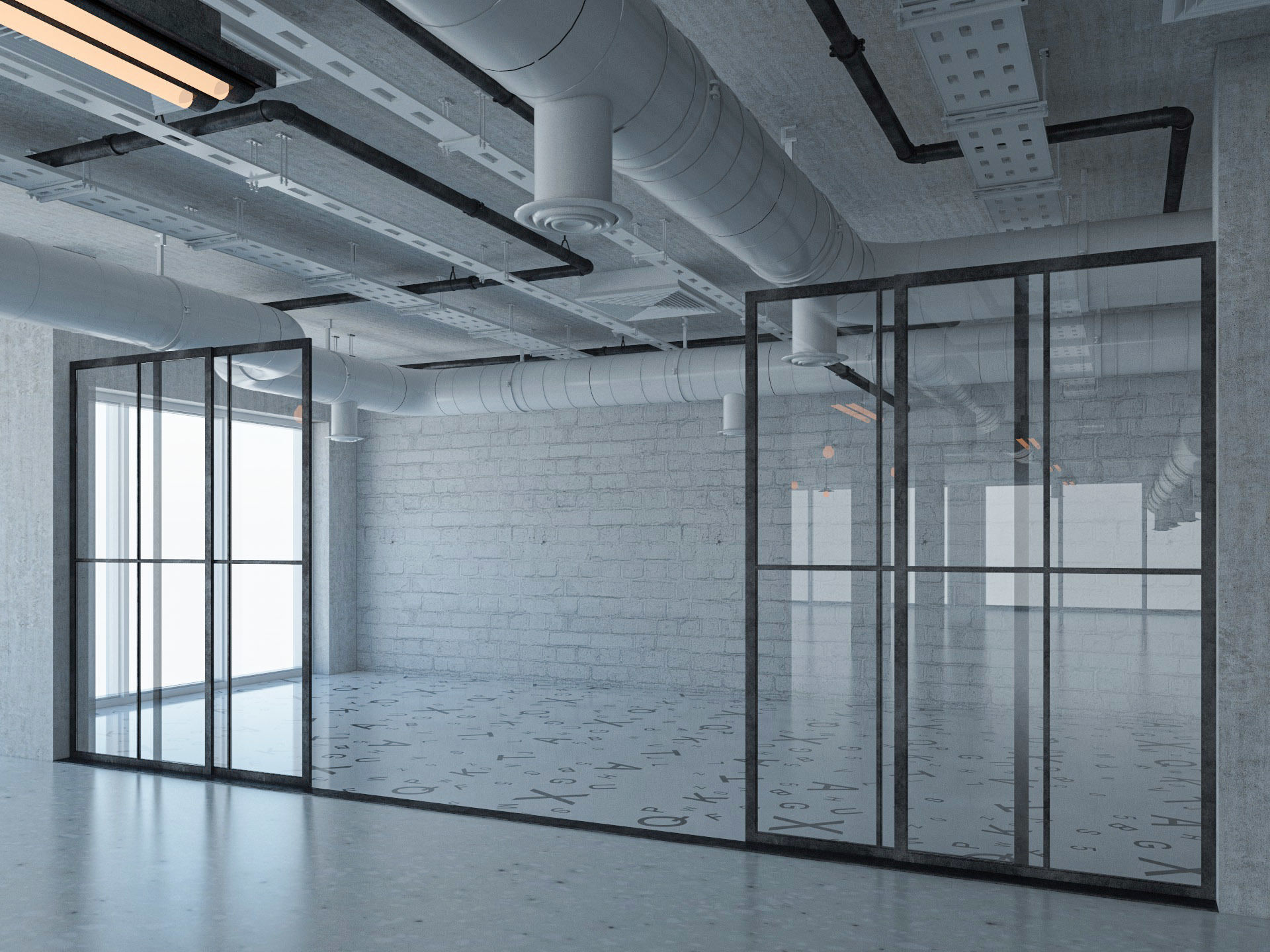 Loft Office interior 5 3D model_5