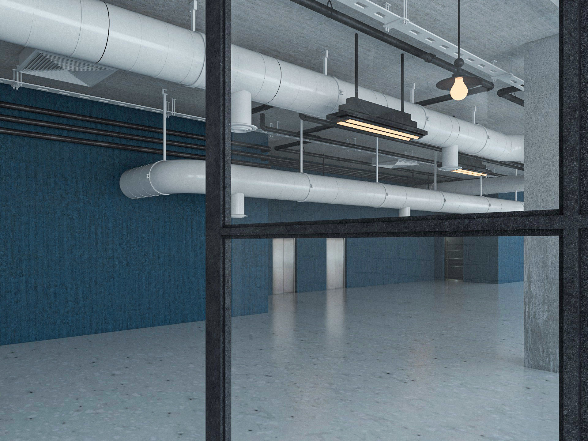 Loft Office interior 5 3D model_10