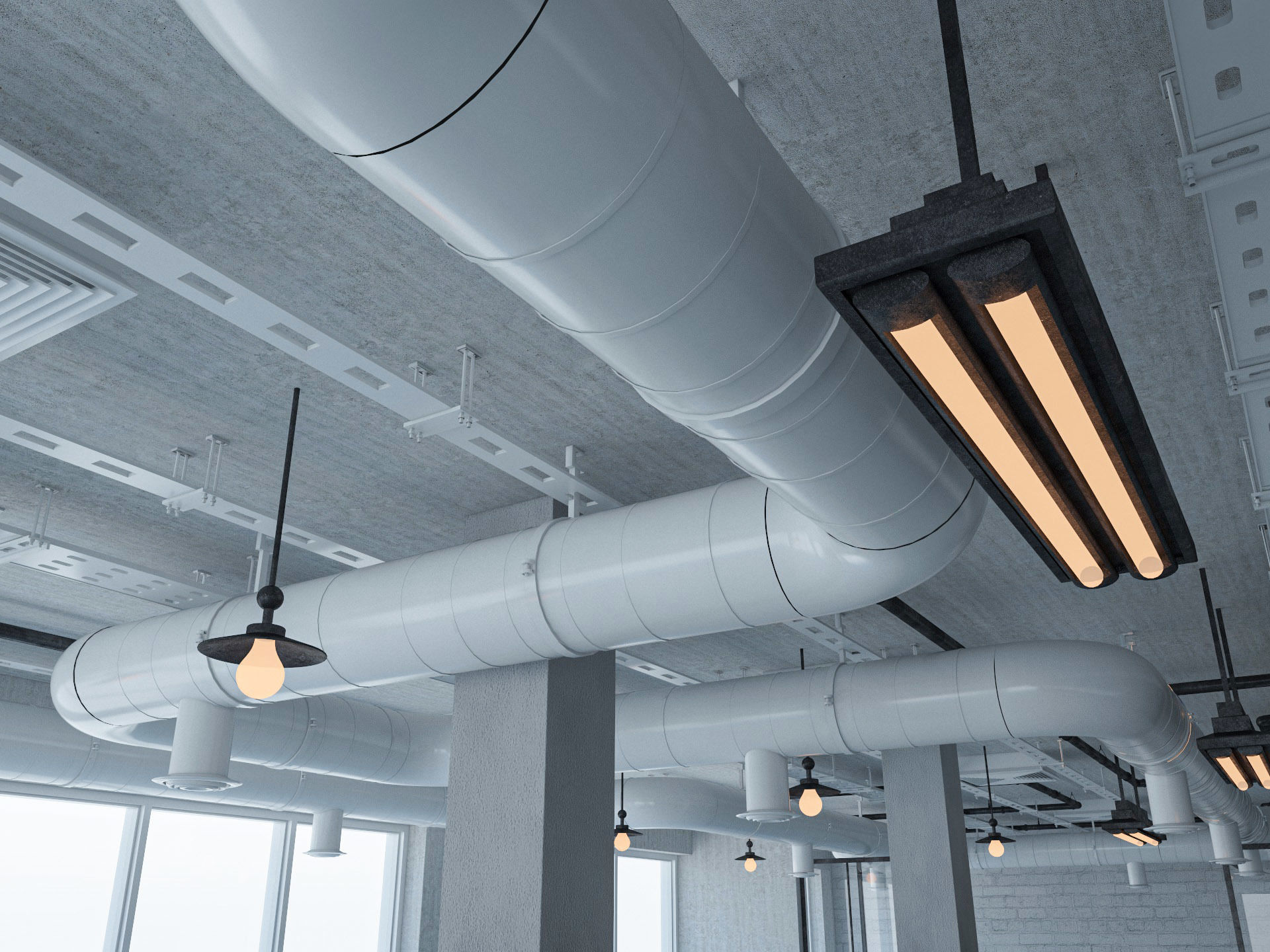 Loft Office interior 5 3D model_11