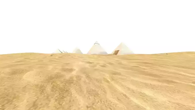Desert With Piramids Terrain With 
